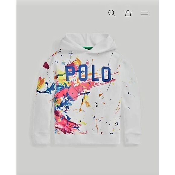POLO RALPH LAUREN GIRLS CROPPED SWEATSHIRT - Picture 3 of 7